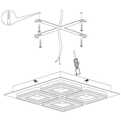 Eglo - LED Plafon 4xLED/4W/230V