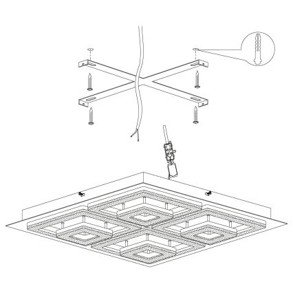 Eglo - LED Plafon LED/12W/230V