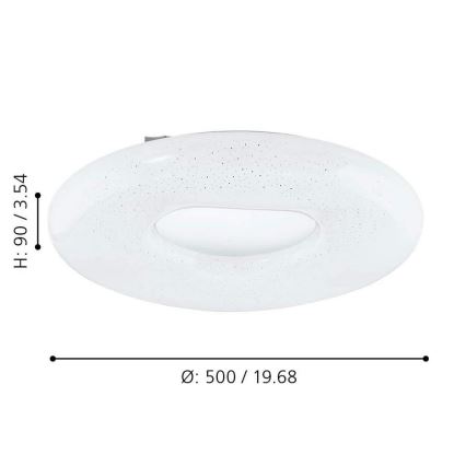 Eglo - LED Regulowane oświetlenie sufitowe LED/24W/230V + pilot do zdalnego sterowania