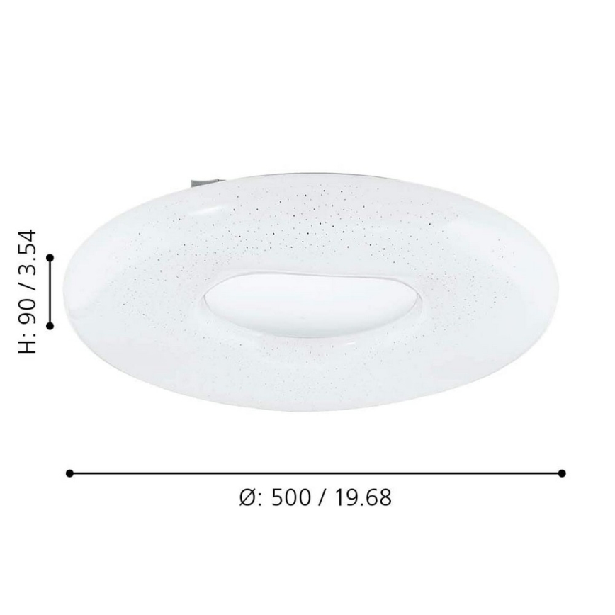 Eglo - LED Regulowane oświetlenie sufitowe LED/24W/230V + pilot do zdalnego sterowania