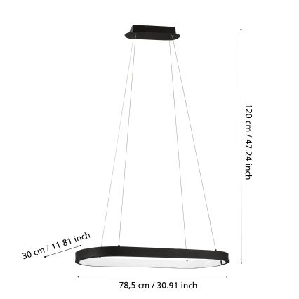 Eglo - LED Ściemnialny żyrandol na lince CODRIALES LED/30W/230V