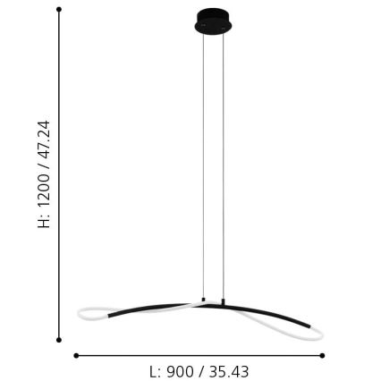 Eglo - LED Żyrandol na lince LED/20W/230V