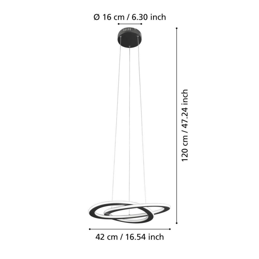 Eglo 99396 - Lampa wisząca LED na lince ROLIMARE LED/35W/230V