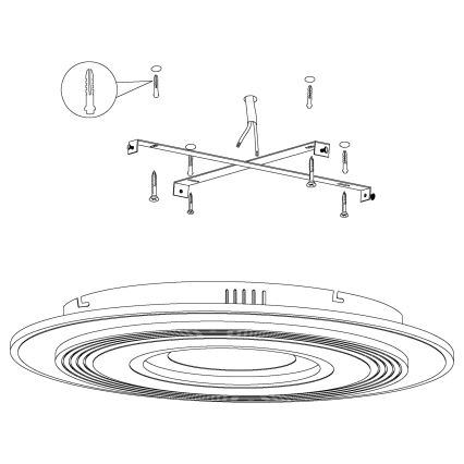 Eglo - LED Plafon 3xLED/16W/230V