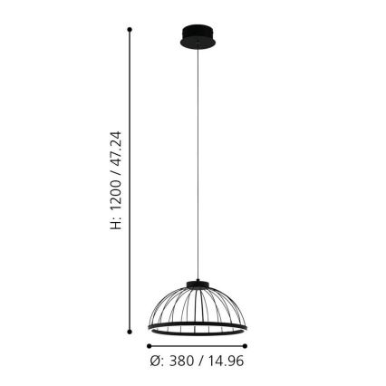 Eglo - LED Żyrandol na lince LED/22W/230V