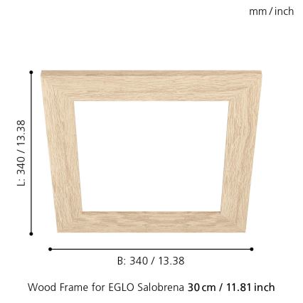 Eglo 99421 - Rama do lampy sufitowej SALOBRENA 300x300 mm