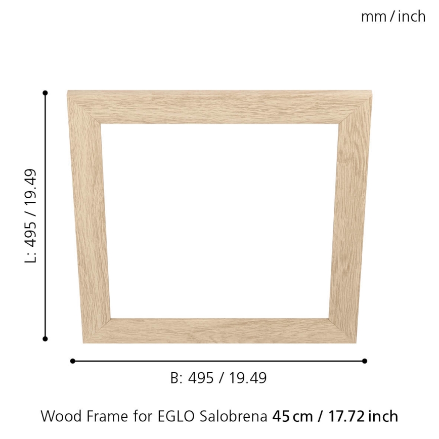 Eglo 99422 - Rama do lampy sufitowej SALOBRENA 450x450 mm