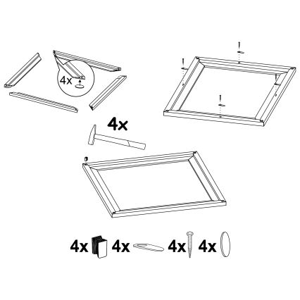 Eglo 99422 - Rama do lampy sufitowej SALOBRENA 450x450 mm