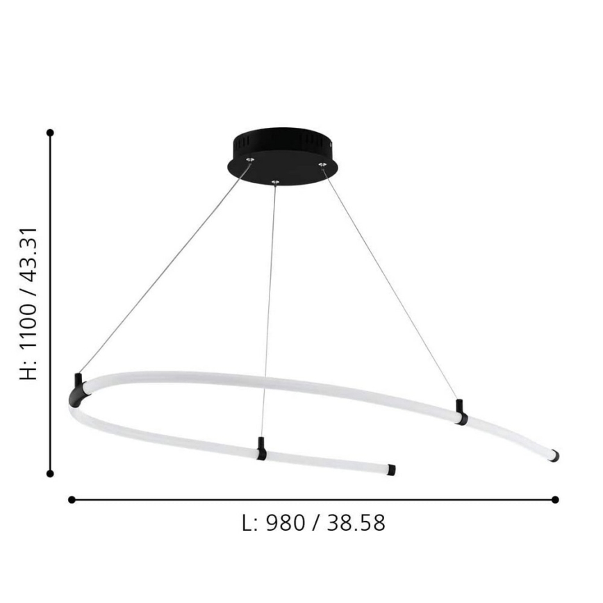 Eglo - LED Żyrandol na lince LED/27W/230V