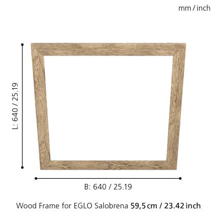 Eglo - Ramka do oświetlenia SALOBRENA 595x595 mm