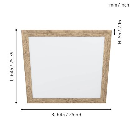Eglo - LED Plafon LED/32W/230V 645x645 mm