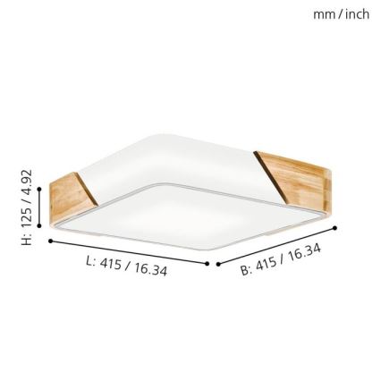 Eglo 99459 - Lampa sufitowa GRIMALDINO 2xE27/28W/230V