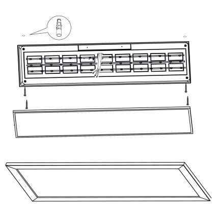 Eglo - LED Plafon LED/32W/230V 345x1245 mm