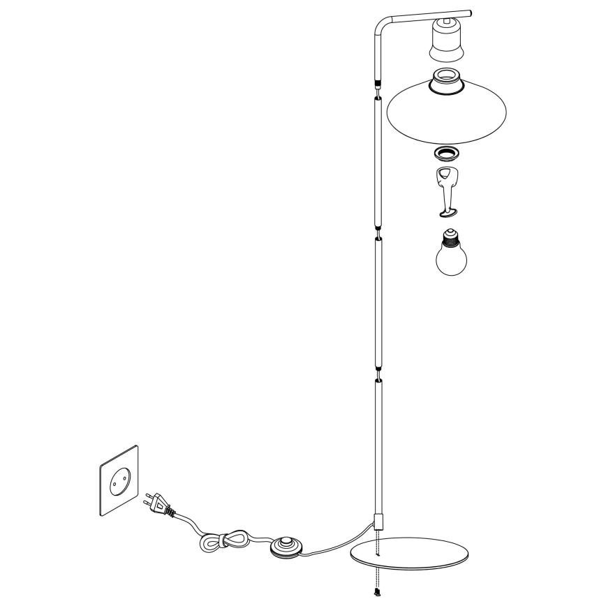 Eglo - Lampa podłogowa 1xE27/28W/230V