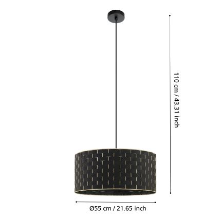Eglo - Żyrandol na lince 1xE27/40W/230V d. 55 cm