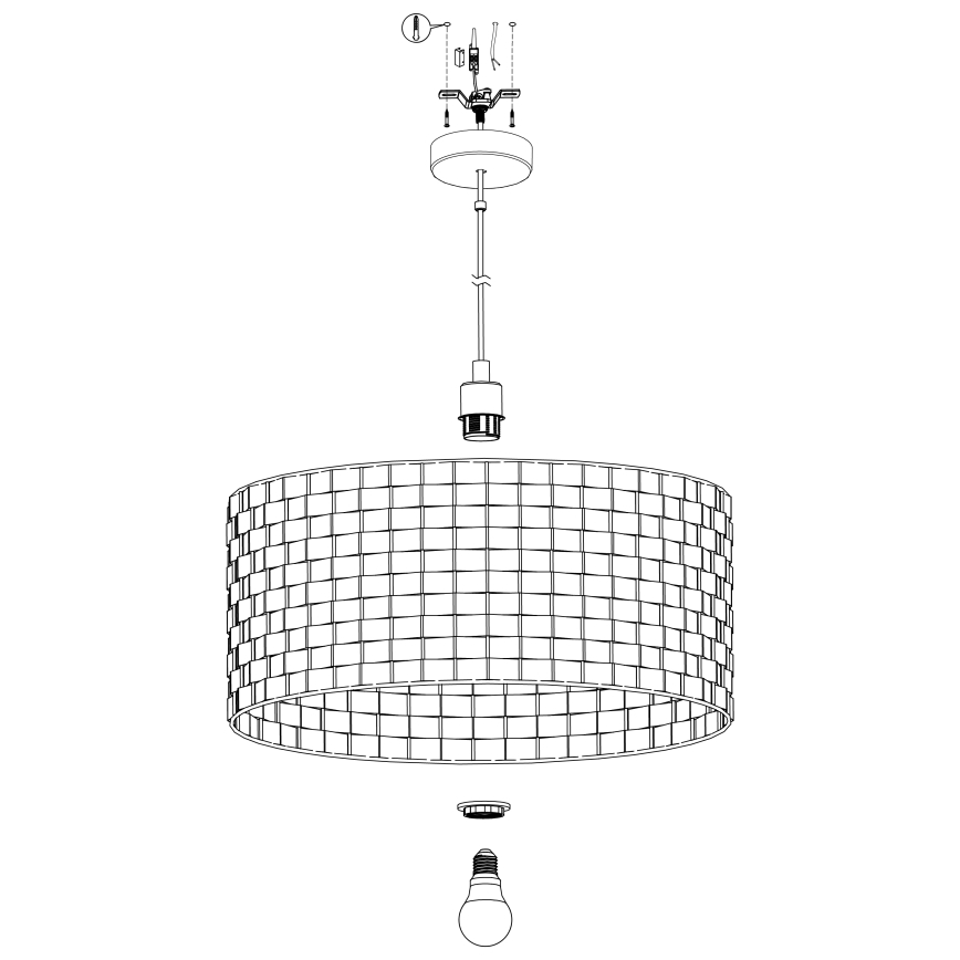 Eglo - Żyrandol na lince 1xE27/40W/230V d. 55 cm