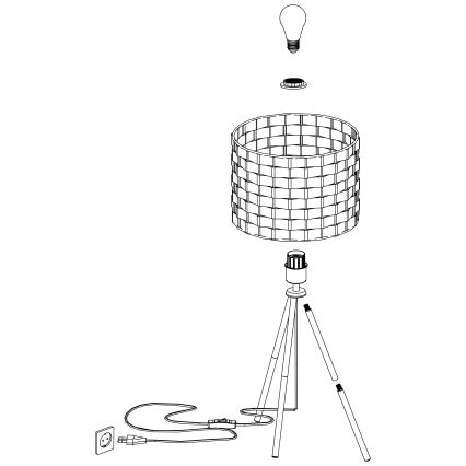 Eglo - Lampa stołowa 1xE27/40W/230V