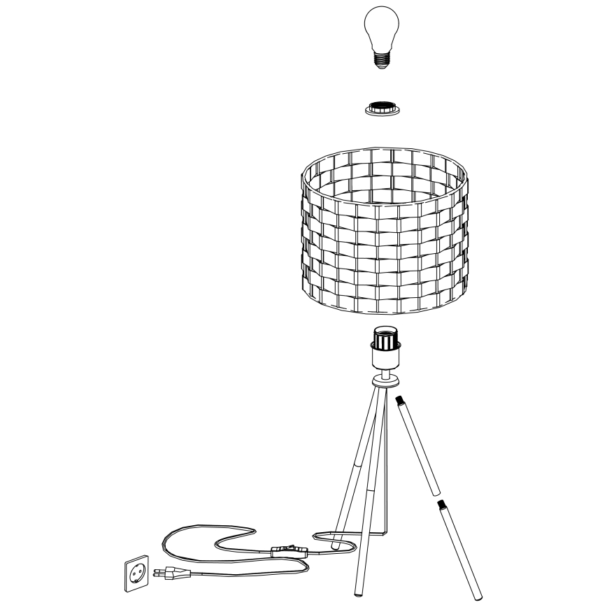 Eglo - Lampa stołowa 1xE27/40W/230V