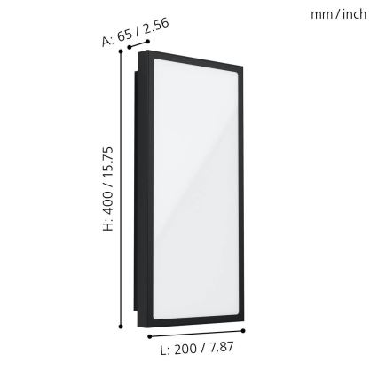 Eglo - LED Kinkiet zewnetrzny LED/16W/230V IP44