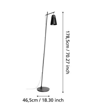 Eglo 99547 - Lampa stojąca CANTERRAS 1xE27/40W/230V