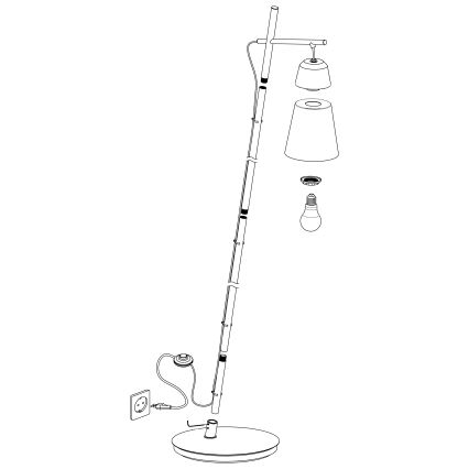 Eglo 99547 - Lampa stojąca CANTERRAS 1xE27/40W/230V