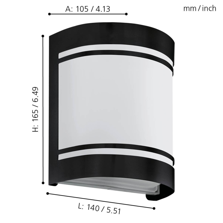 Eglo - Kinkiet zewnętrzny 1xE27/40W/230V IP44