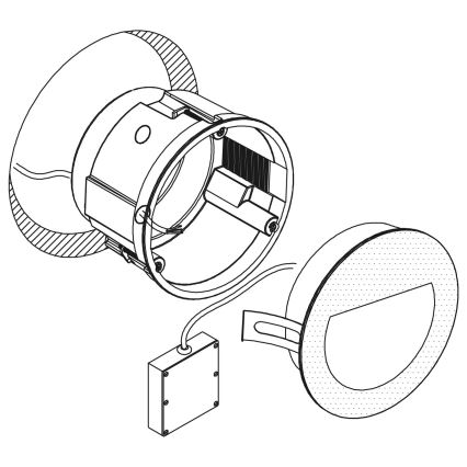 Eglo - LED Zewnętrzna oprawa wpuszczana  LED/2,5W/230V IP65 czarna