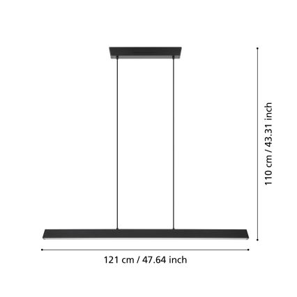 Eglo - LED RGBW Ściemniany żyrandol na lince LED/35W/230V ZigBee