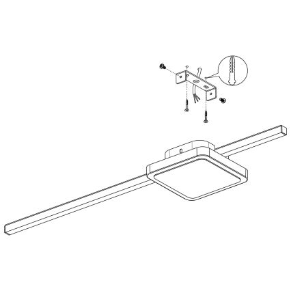 Eglo - LED Plafon 1xLED/6,3W/230V + 1xLED/5,4W