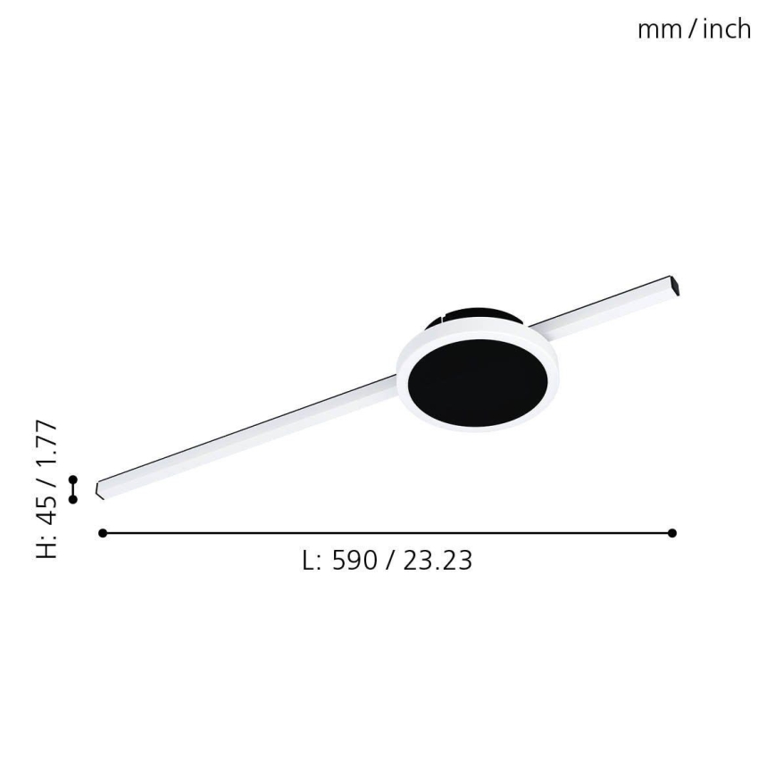 Eglo - LED Plafon 1xLED/6,3W/230V + 1xLED/5,4W