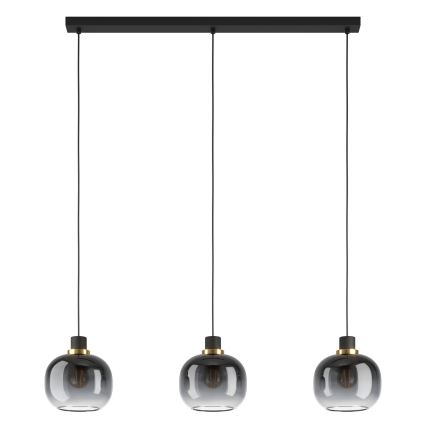 Eglo - Lampa wisząca na linkach 3xE27/40W/230V szara