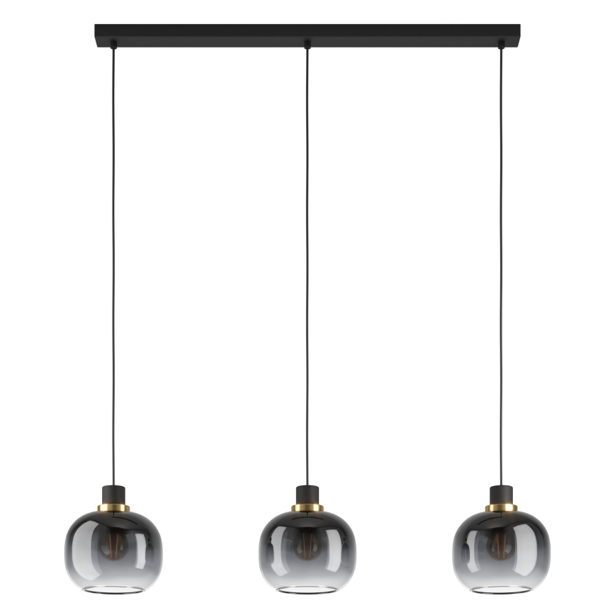 Eglo - Lampa wisząca na linkach 3xE27/40W/230V szara