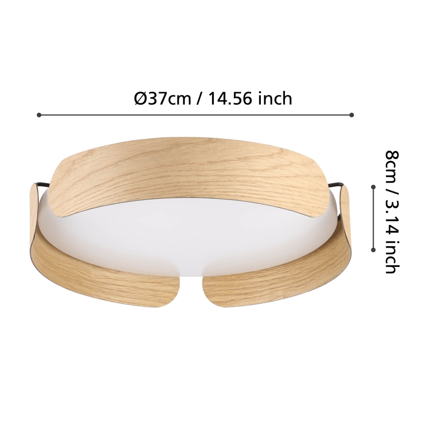 Eglo - Plafon LED/20W/230V Ø 37 cm beżowy