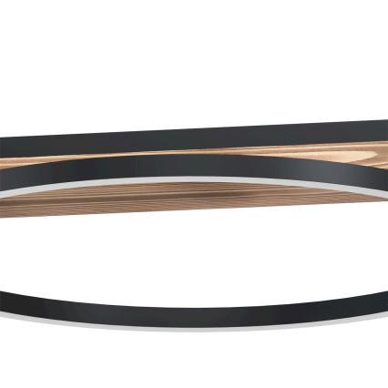 Eglo - ściemnialny żyrandol LED na przewodzie 2xLED/12,5W/230V+LED/15,5W 3000K brązowy/czarny