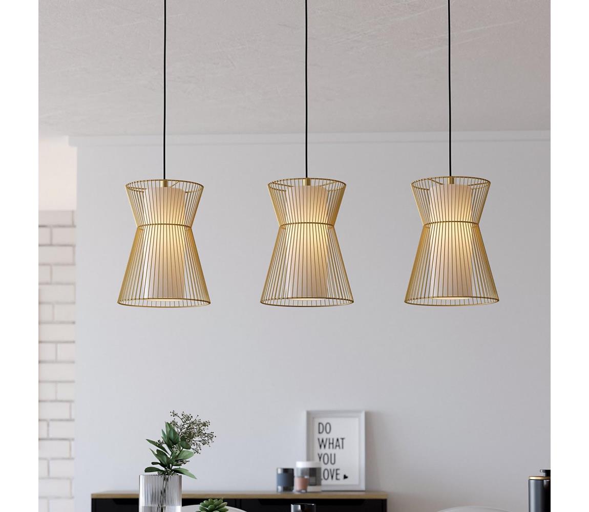 Eglo 99636 - Żyrandol na lince MASETA 3xE27/40W/230V gold