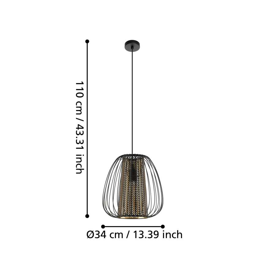 Eglo - Żyrandol na lince 1xE27/40W/230V