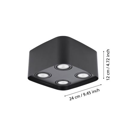 Eglo - LED RGBW regulowane punktowe oświetlenie 4xGU10/5W/230V ZigBee