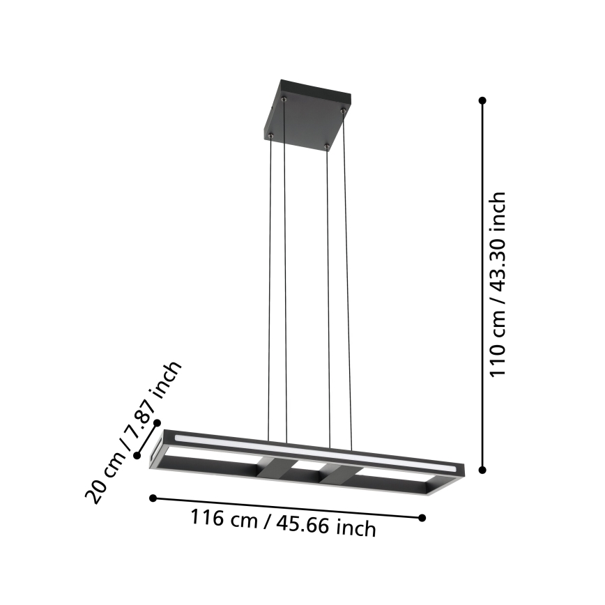 Eglo - LED regulowany żyrandol na linkach LED/21W/230V 2700-6500K