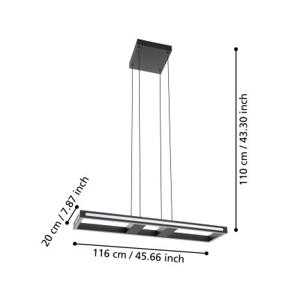Eglo - LED Żyrandol ściemnialny na lince LED/21W/230V 2700-6500K