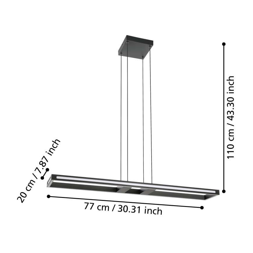 Eglo - LED Żyrandol ściemnialny na lince LED/33W/230V 2700-6500K