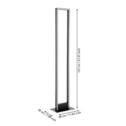 Eglo - LED Ściemnialna lampa podłogowa LED/33W/230V 2700-6500K