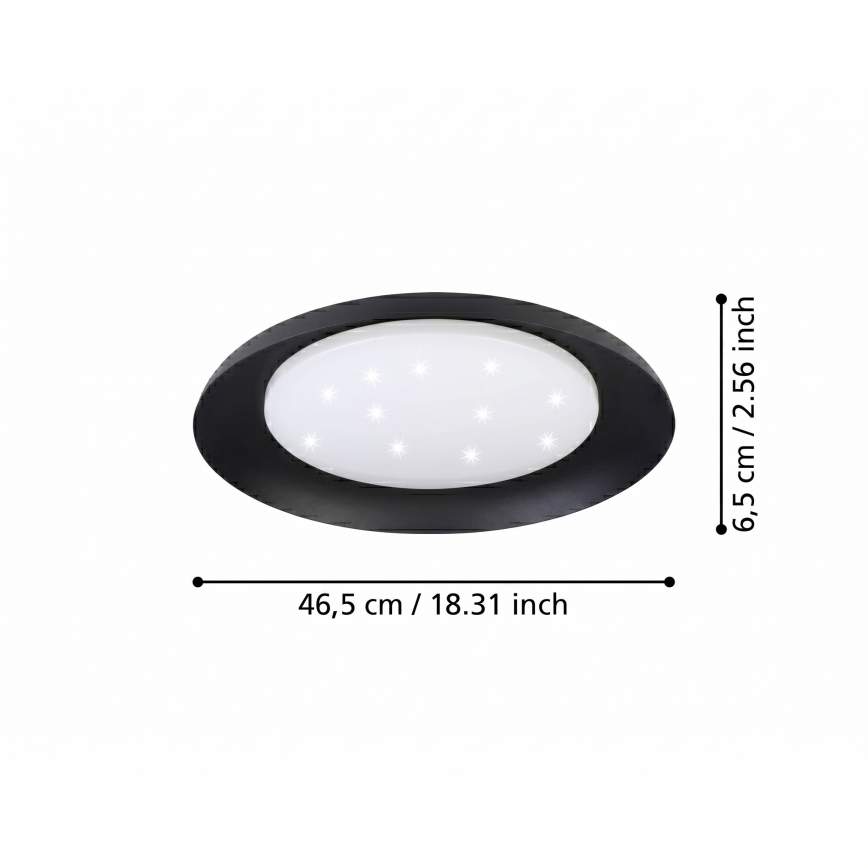 Eglo 99703 - Oprawa sufitowa LED PENJAMO LED/17,1W/230V czarna