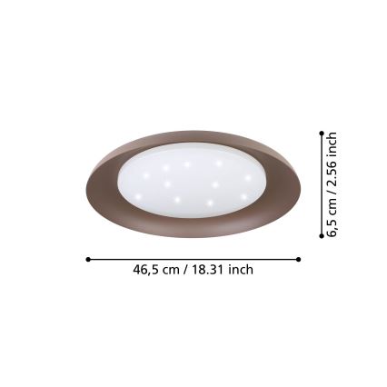 Eglo - LED Plafon LED/17,1W/230V brązowy