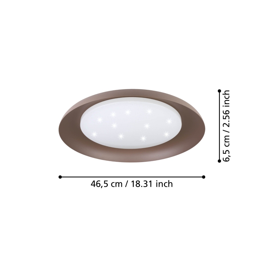 Eglo - LED Plafon LED/17,1W/230V brązowy