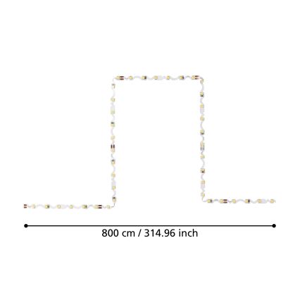 Eglo - LED Taśma 8m LED/43,2W/24/230V 3000K
