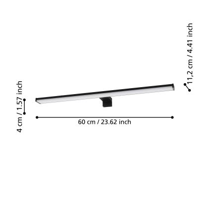 Eglo - LED Łazienkowe oświetlenie lustra LED/11W/230V 4000K 60 cm IP44