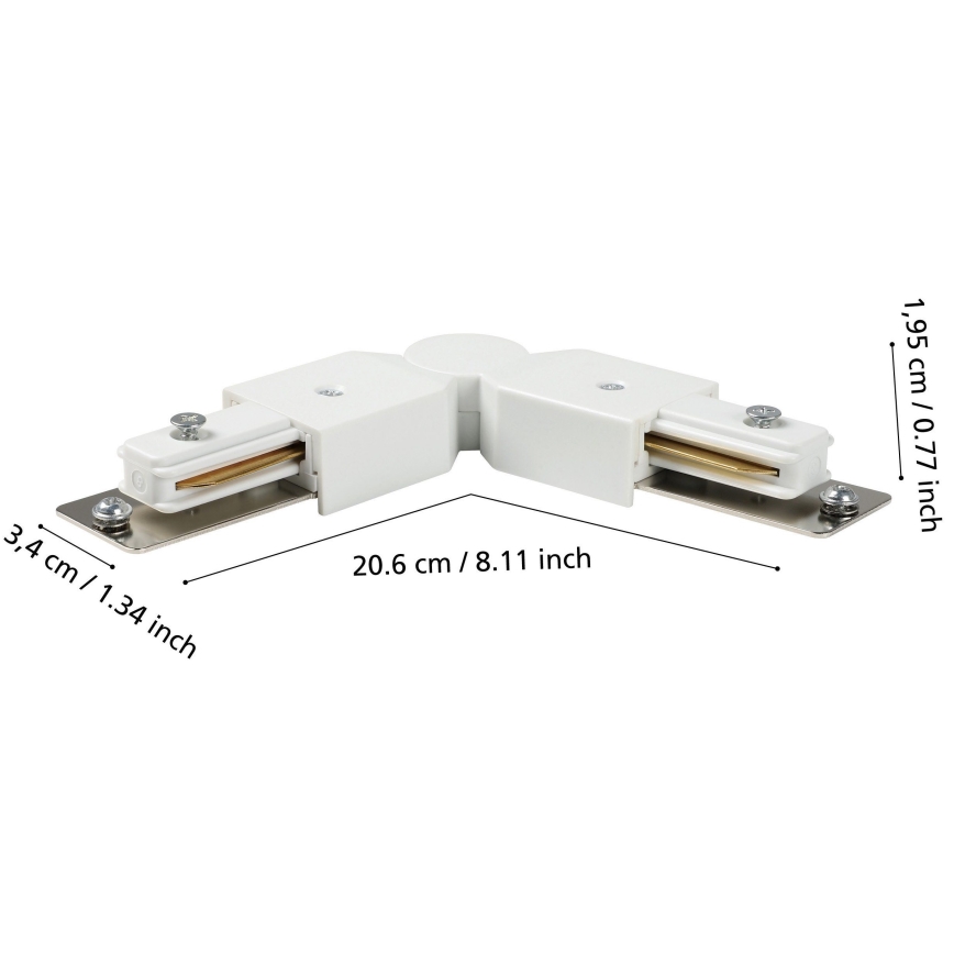 Eglo - Corner connector do rail system biały