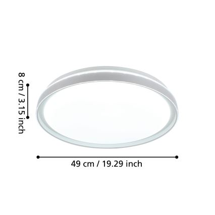 Eglo - LED Ściemniany plafon LED/40W/230V 3000-6500K+ pilot