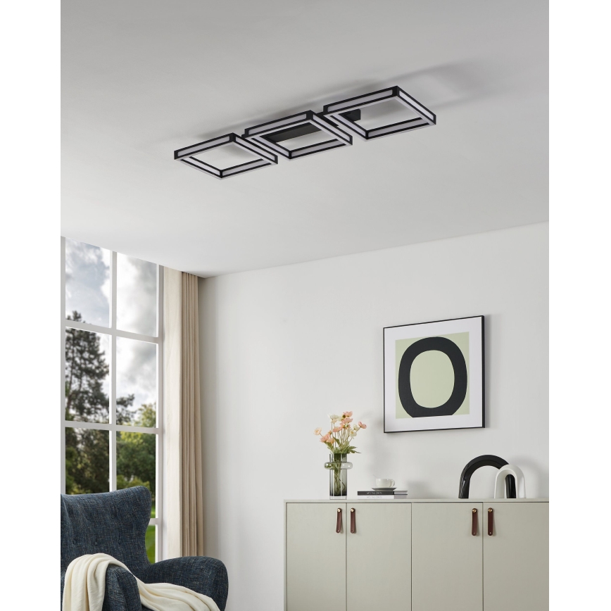 Eglo - LED Plafon 3xLED/11,2W/230V czarny