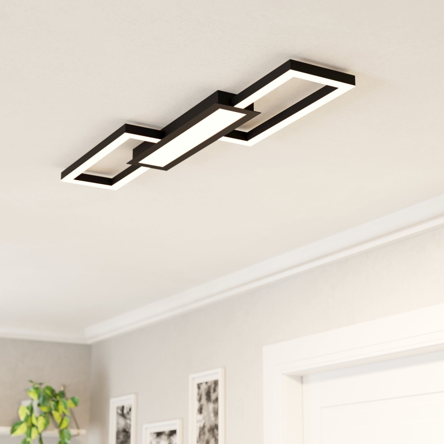Eglo - LED Plafon ściemnialny LED/37W/230V czarny + zdalne sterowanie